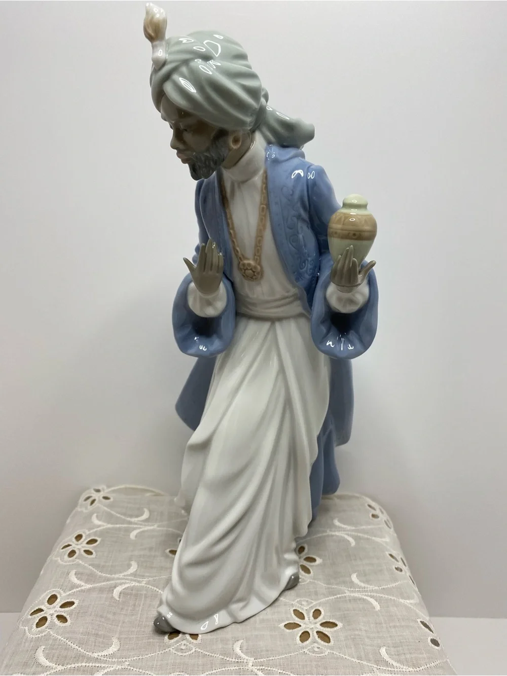 NAO by Lladro King Balthazar With Jug #00414 Wise Man Nativity Handmade In Spain